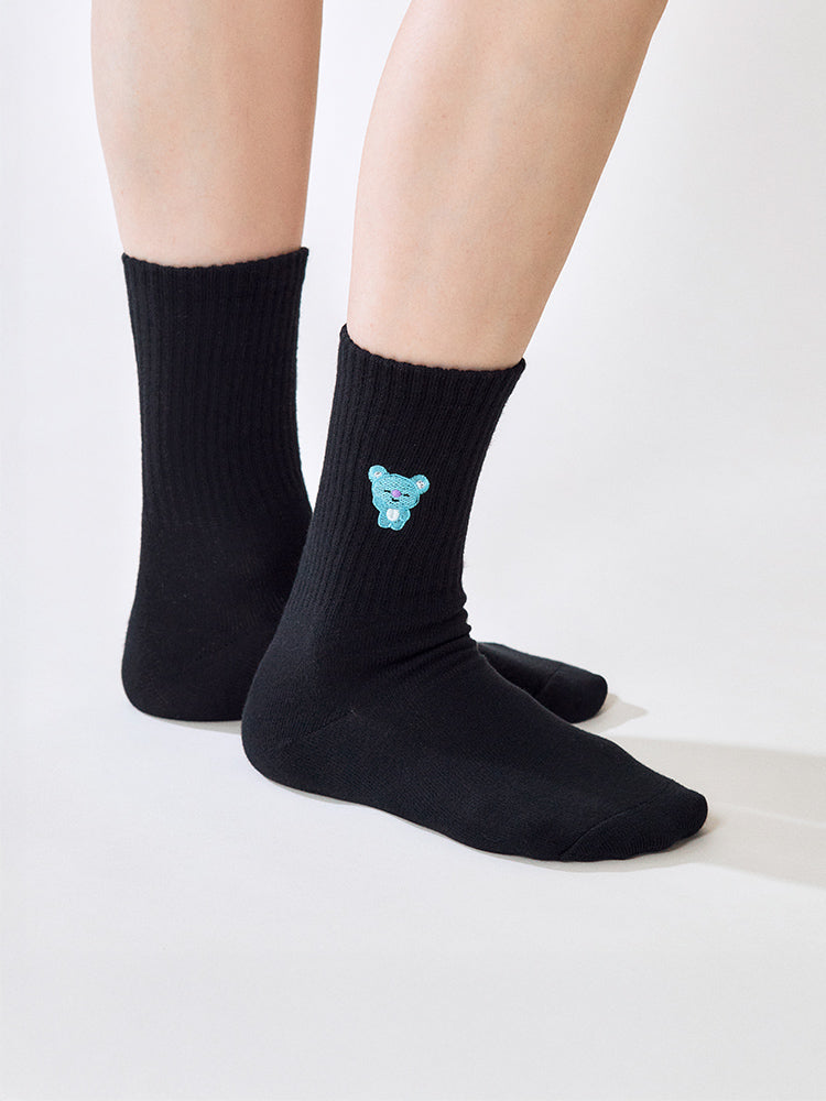 BT21 APPAREL_ 단품 BT21 KOYA 베이직 립 자수 양말