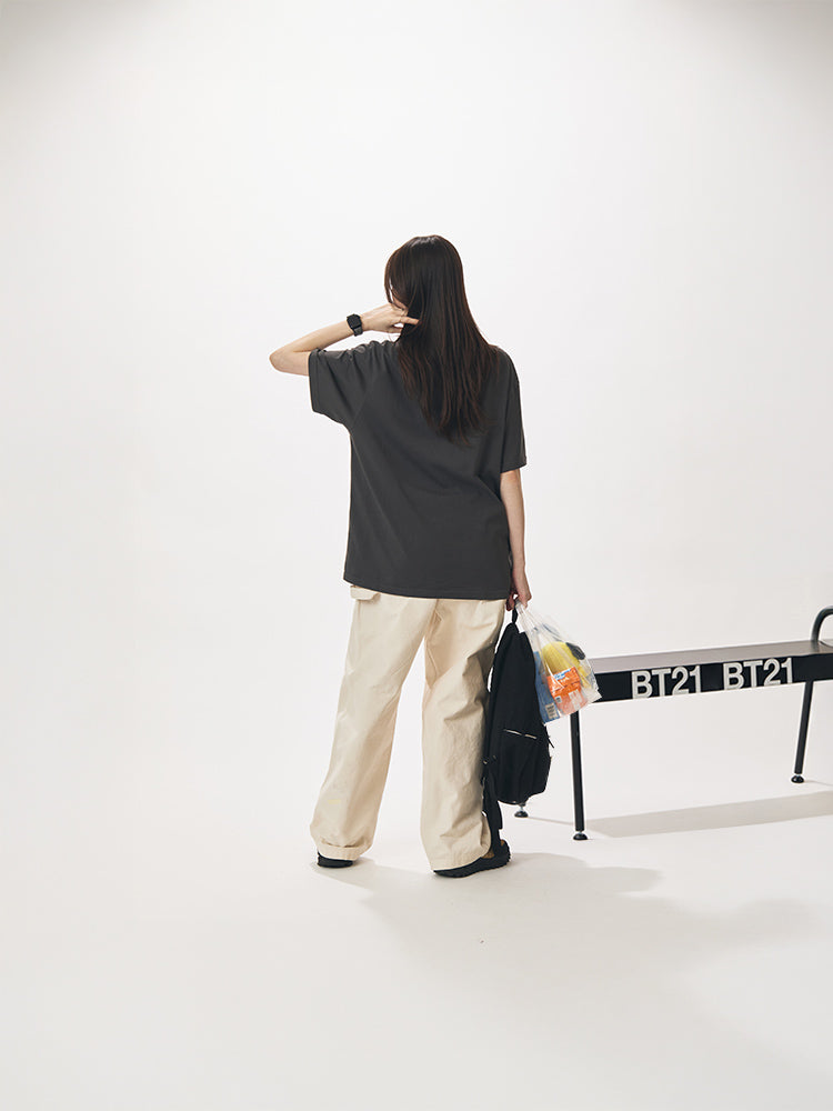 BT21 APPAREL_ BT21 CHIMMY 빈티지 반소매 티셔츠