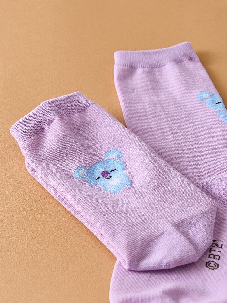 BT21 APPAREL 단품 BT21 KOYA 베이직 데일리 쟈카드 양말