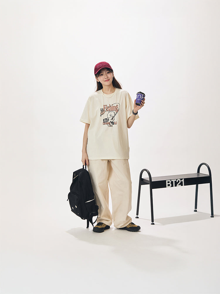 BT21 APPAREL_ BT21 RJ 빈티지 반소매 티셔츠