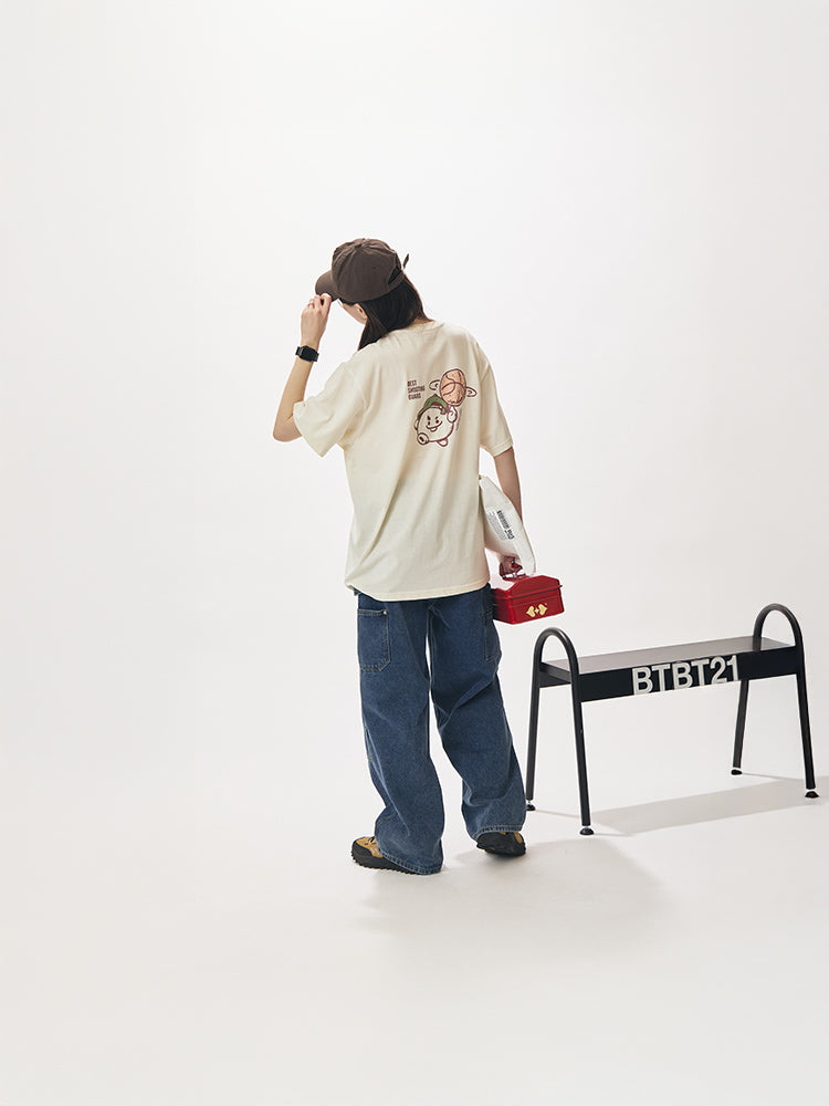 BT21 APPAREL_ BT21 SHOOKY 베이직 반소매 티셔츠