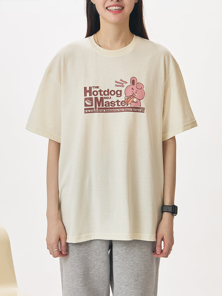 BT21 APPAREL_ M BT21 COOKY 빈티지 반소매 티셔츠