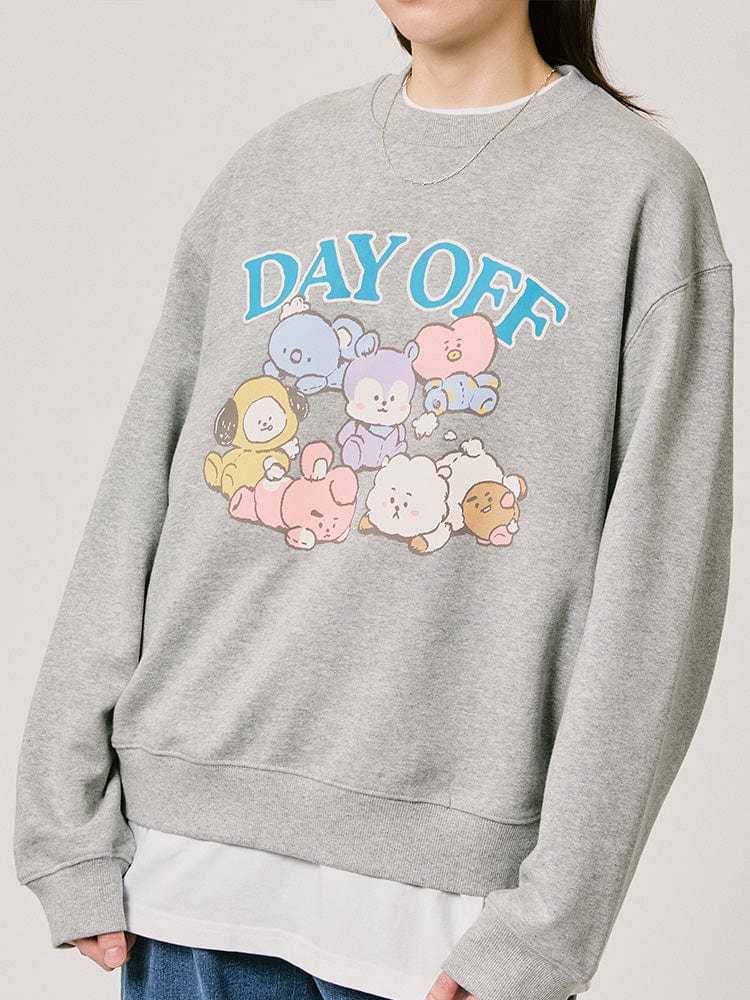 BT21 APPAREL BT21 BASIC GROUP 스웻셔츠 (그레이)