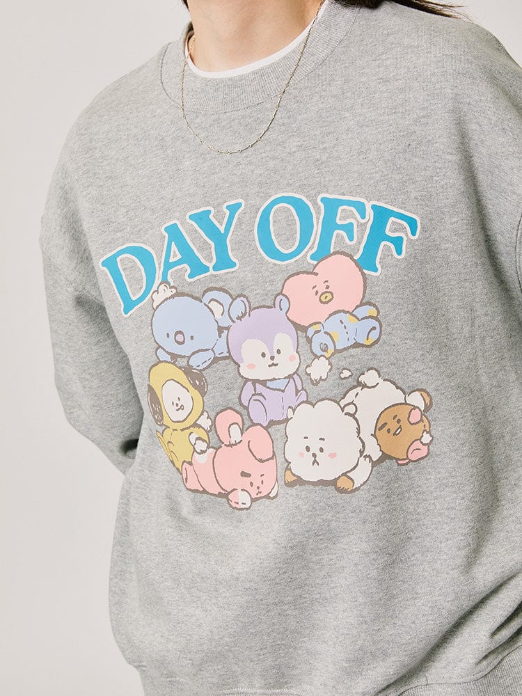 BT21 APPAREL BT21 BASIC GROUP 스웻셔츠 (그레이)