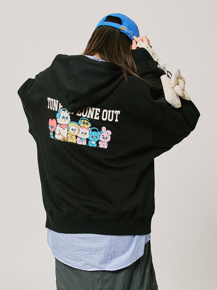 BT21 APPAREL BT21 BASIC GROUP TUNE 후디 (블랙)