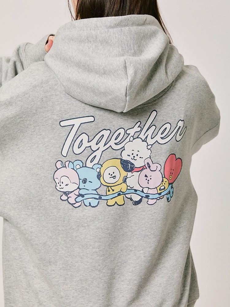 BT21 APPAREL BT21 BASIC TOGETHER 후디 (멜란지그레이)