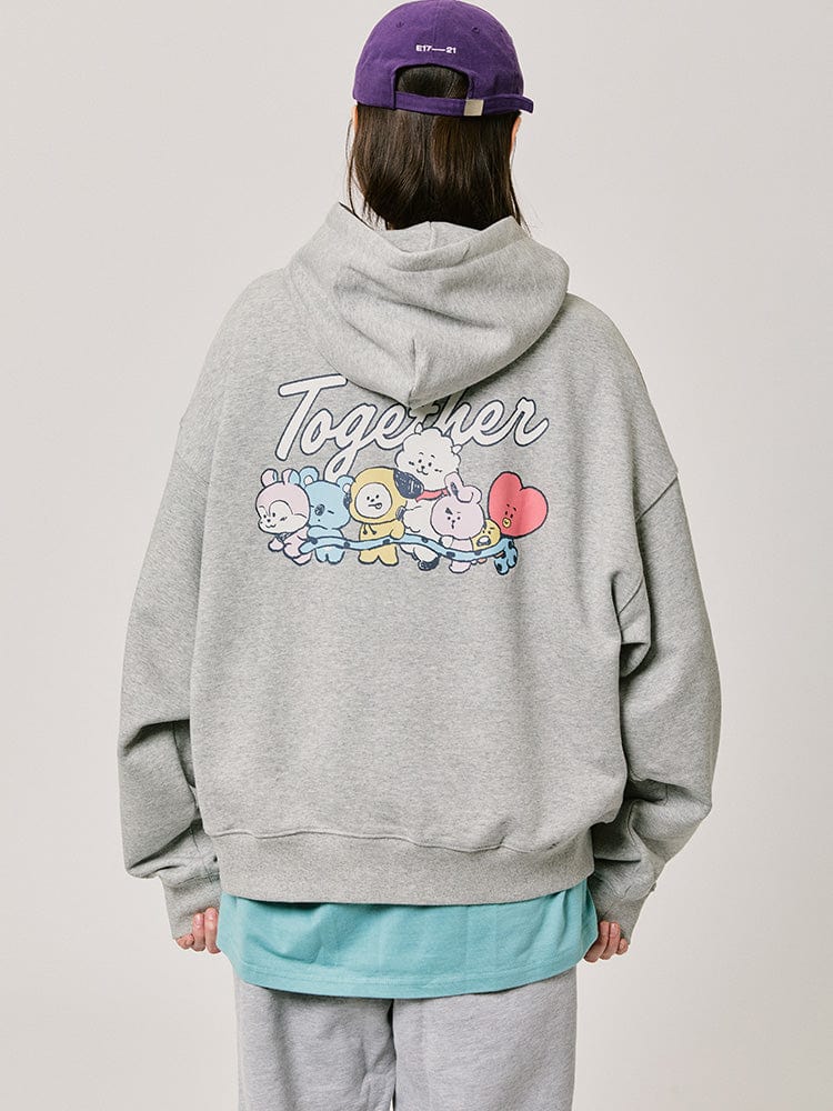 BT21 APPAREL BT21 BASIC TOGETHER 후디 (멜란지그레이)