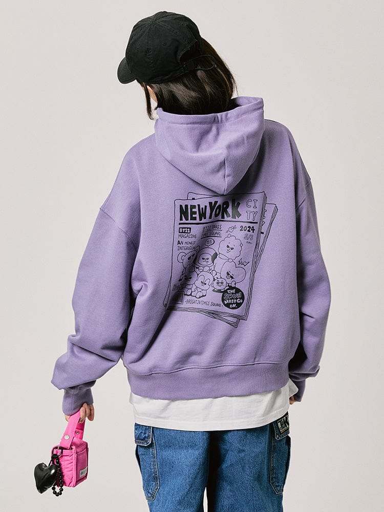 BT21 APPAREL BT21 CITY EDITION 후디 2024 F/W (NY 퍼플)