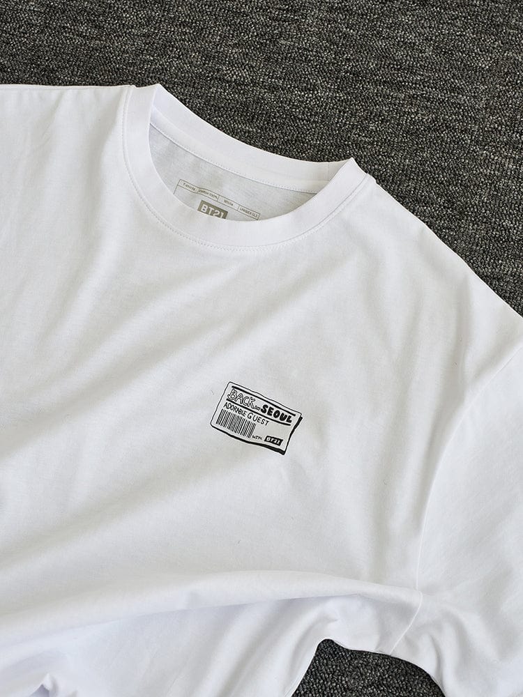 BT21 APPAREL BT21 CITY EDITION 반소매 티셔츠 화이트 - 서울