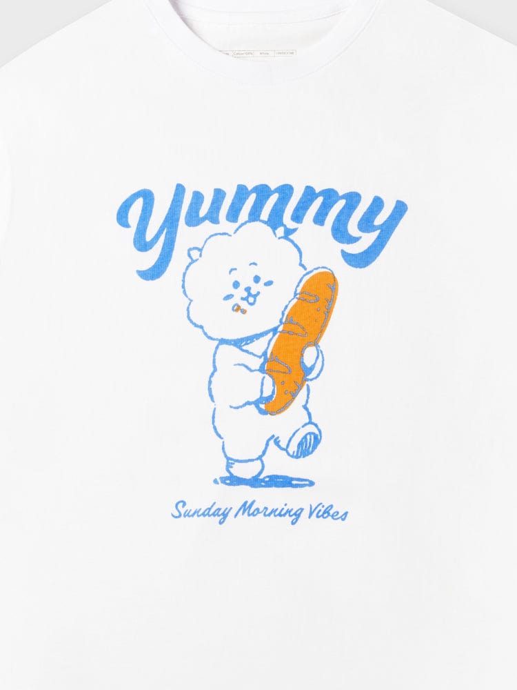 BT21 APPAREL BT21 RJ BASIC 반소매 티셔츠 화이트