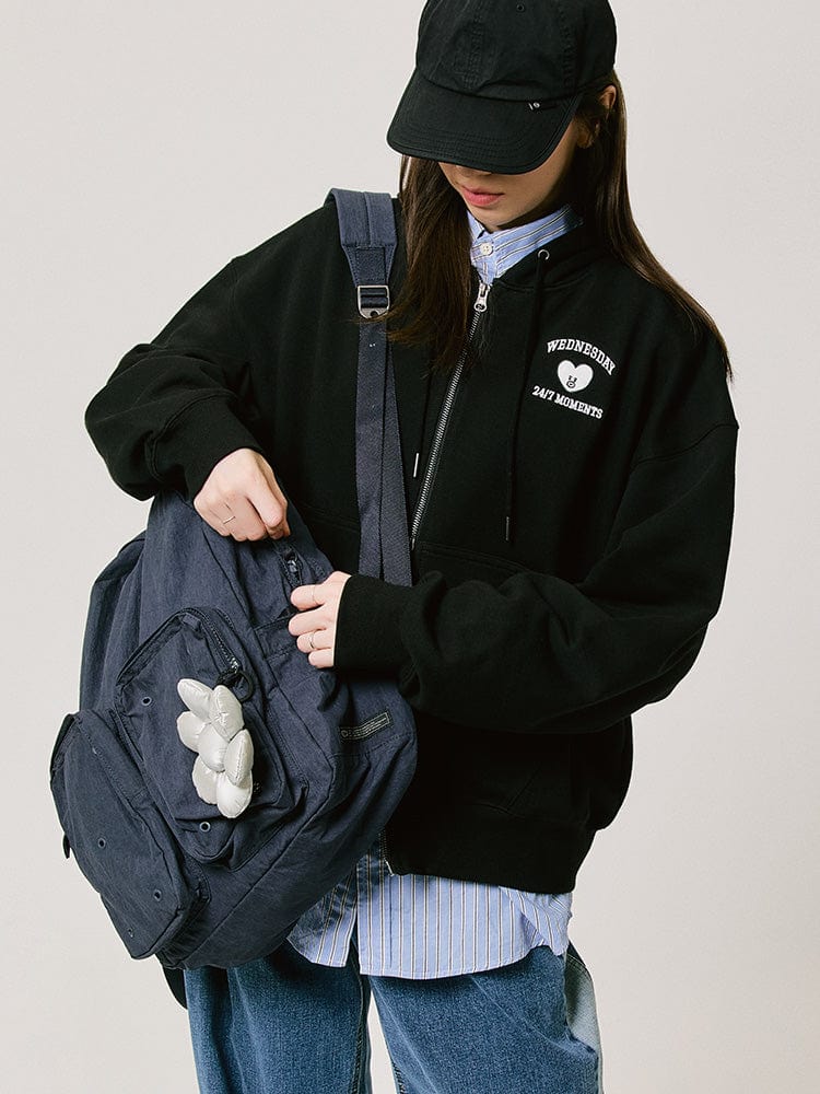 BT21 APPAREL BT21 TATA BASIC 후디집업 2024 F/W (블랙)