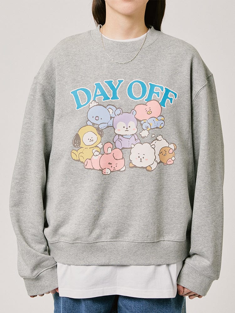 BT21 APPAREL M BT21 BASIC GROUP 스웻셔츠 (그레이)