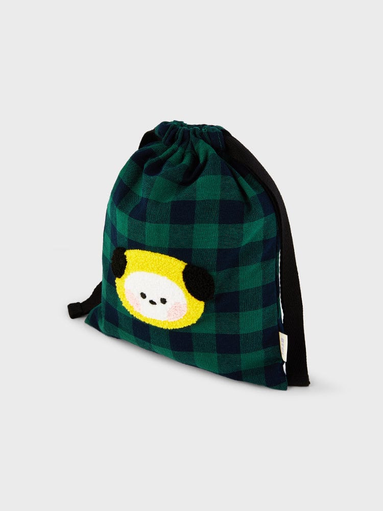 BT21 BAG 단품 BT21 CHIMMY 미니니 베이직 체크 스트링 파우치