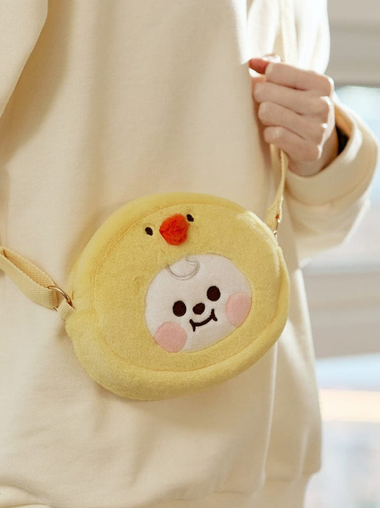 BT21 BAG 단품 BT21 CHIMMY BABY 플러피 얼굴 인형 크로스백