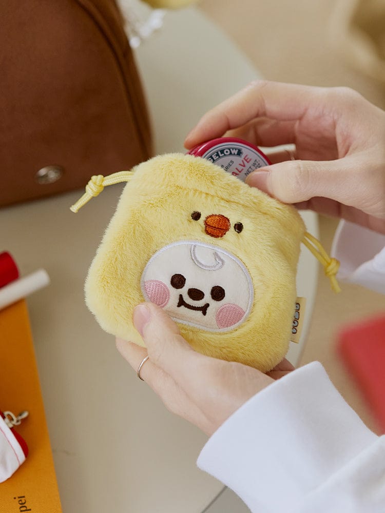 BT21 BAG 단품 BT21 CHIMMY BABY 플러피 스트링 미니 백참 파우치