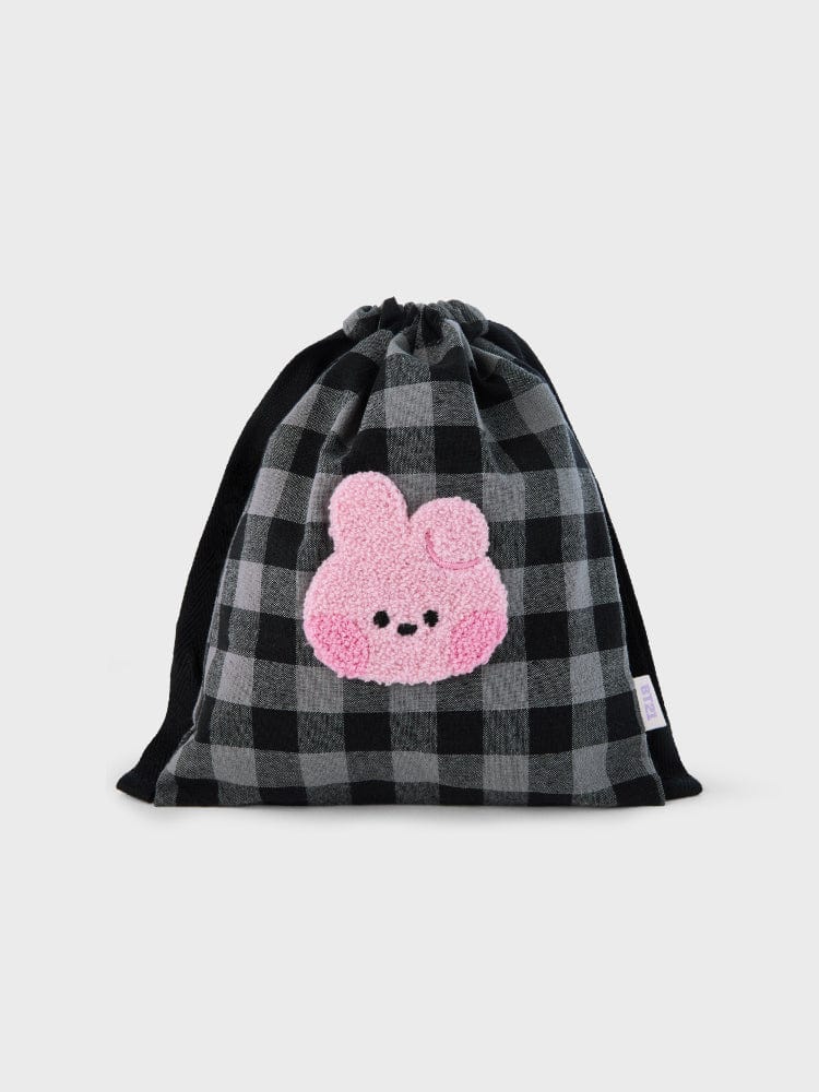 BT21 BAG 단품 BT21 COOKY 미니니 베이직 체크 스트링 파우치