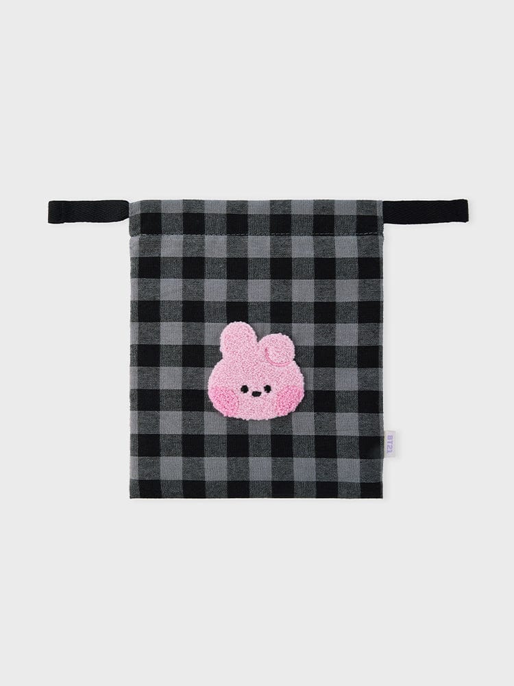 BT21 BAG 단품 BT21 COOKY 미니니 베이직 체크 스트링 파우치