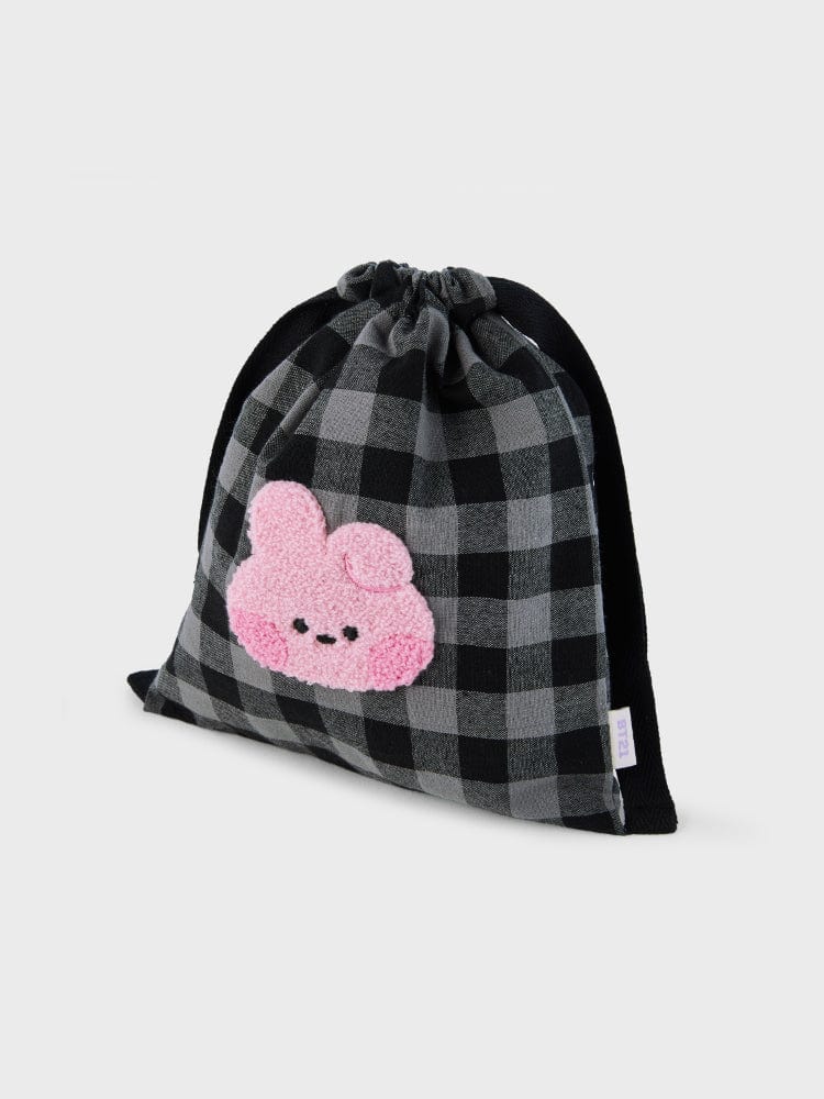 BT21 BAG 단품 BT21 COOKY 미니니 베이직 체크 스트링 파우치