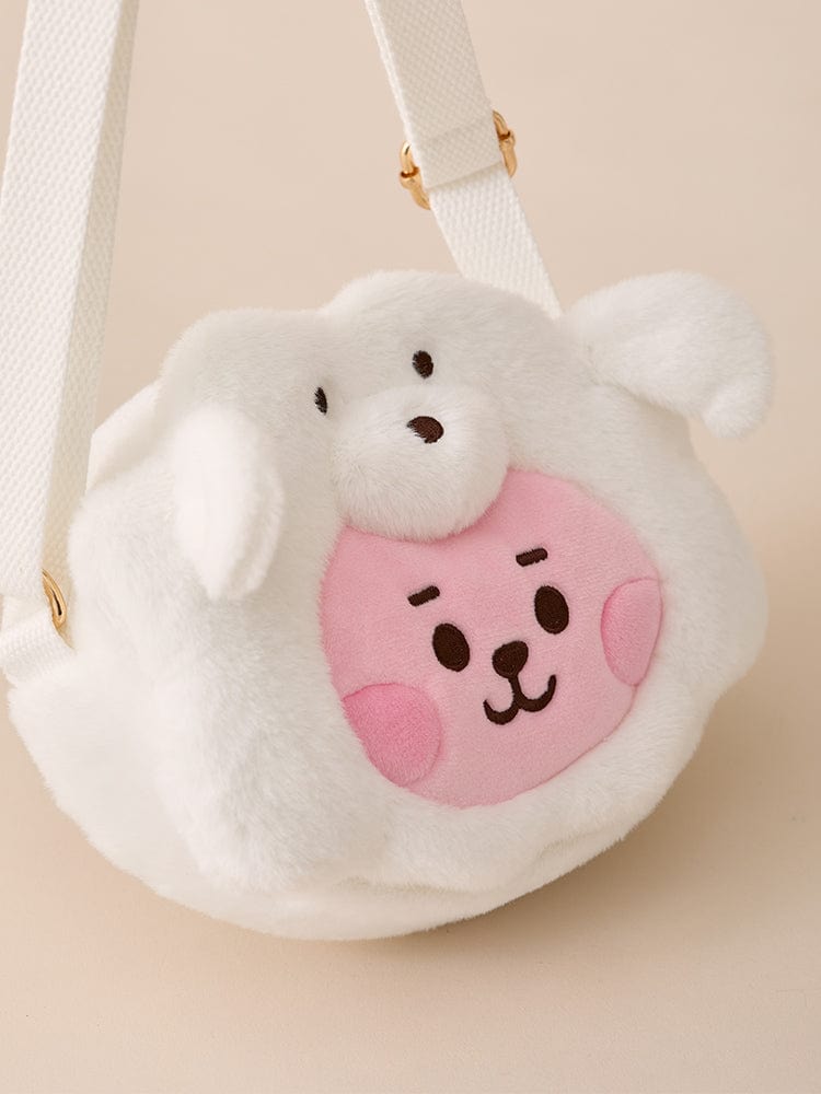 BT21 BAG 단품 BT21 COOKY BABY 플러피 얼굴 인형 크로스백