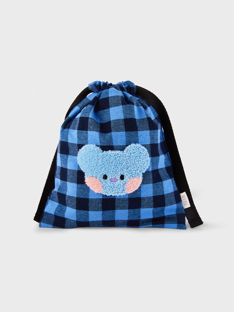 BT21 BAG 단품 BT21 KOYA 미니니 베이직 체크 스트링 파우치