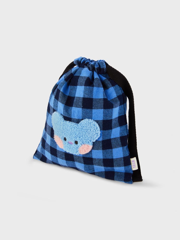 BT21 BAG 단품 BT21 KOYA 미니니 베이직 체크 스트링 파우치