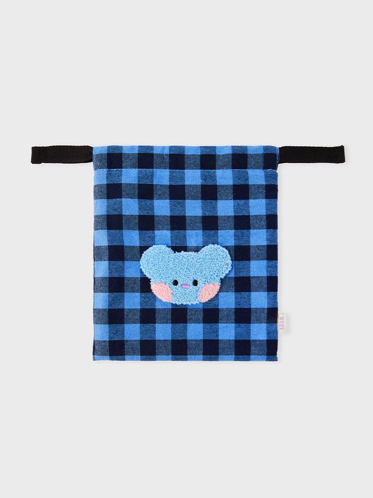 BT21 BAG 단품 BT21 KOYA 미니니 베이직 체크 스트링 파우치