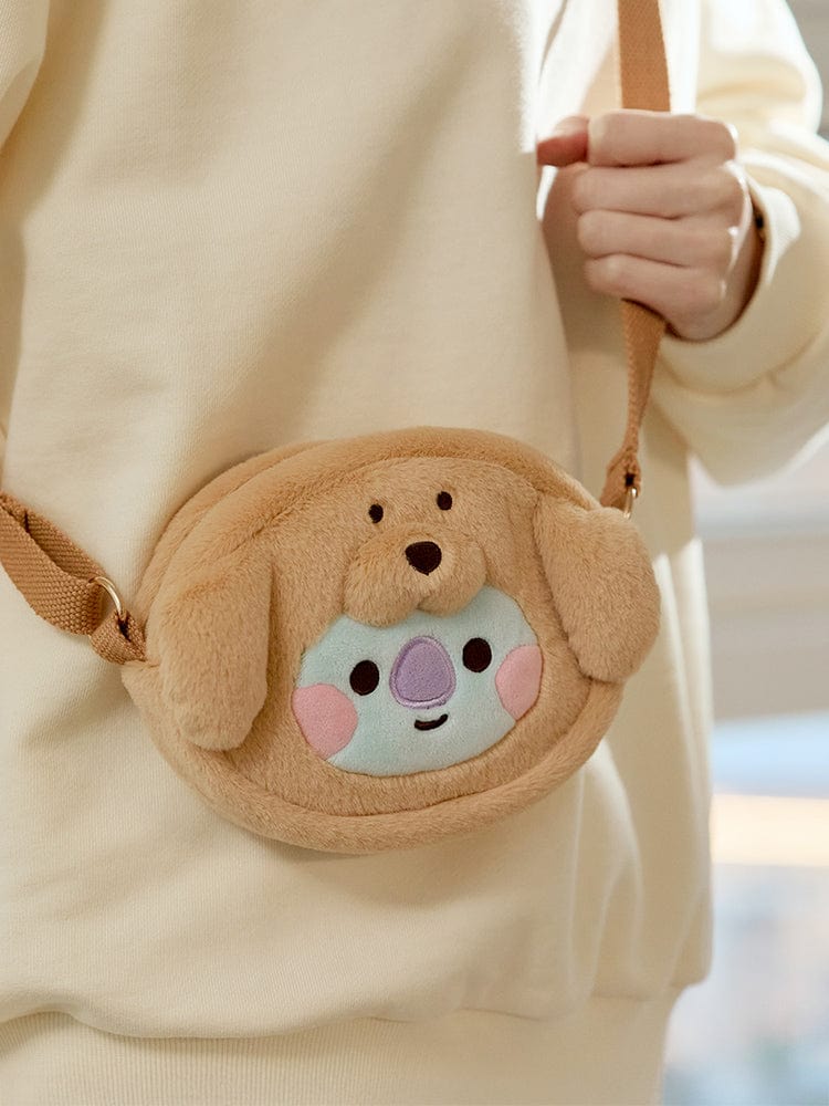 BT21 BAG 단품 BT21 KOYA BABY 플러피 얼굴 인형 크로스백