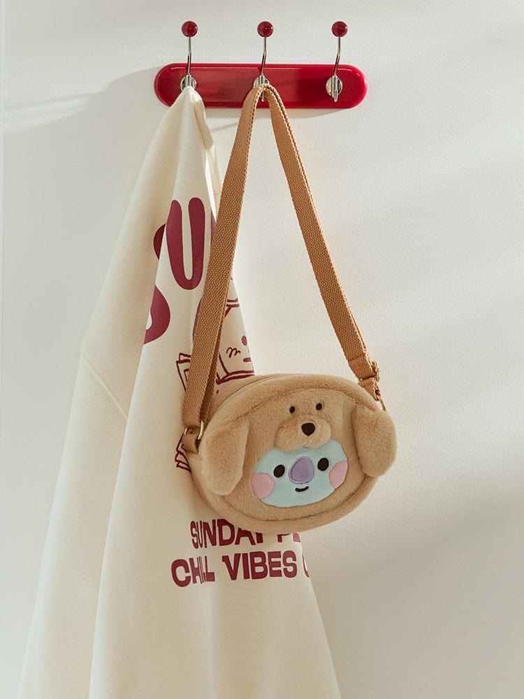 BT21 BAG 단품 BT21 KOYA BABY 플러피 얼굴 인형 크로스백