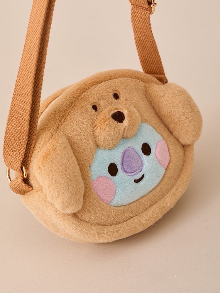 BT21 BAG 단품 BT21 KOYA BABY 플러피 얼굴 인형 크로스백