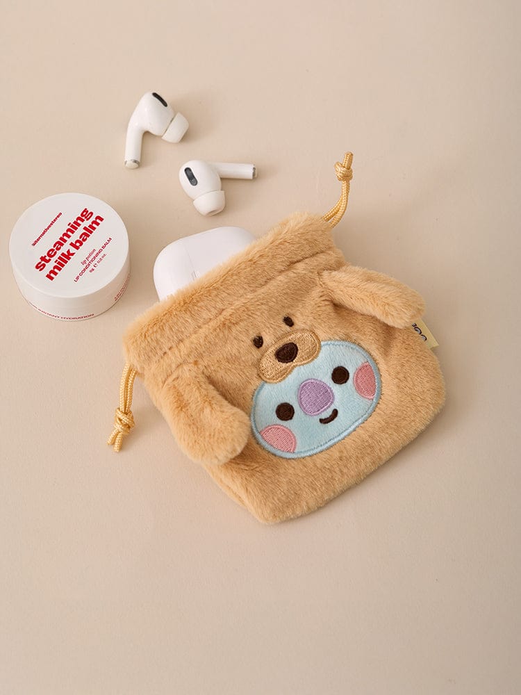 BT21 BAG 단품 BT21 KOYA BABY 플러피 스트링 미니 백참 파우치