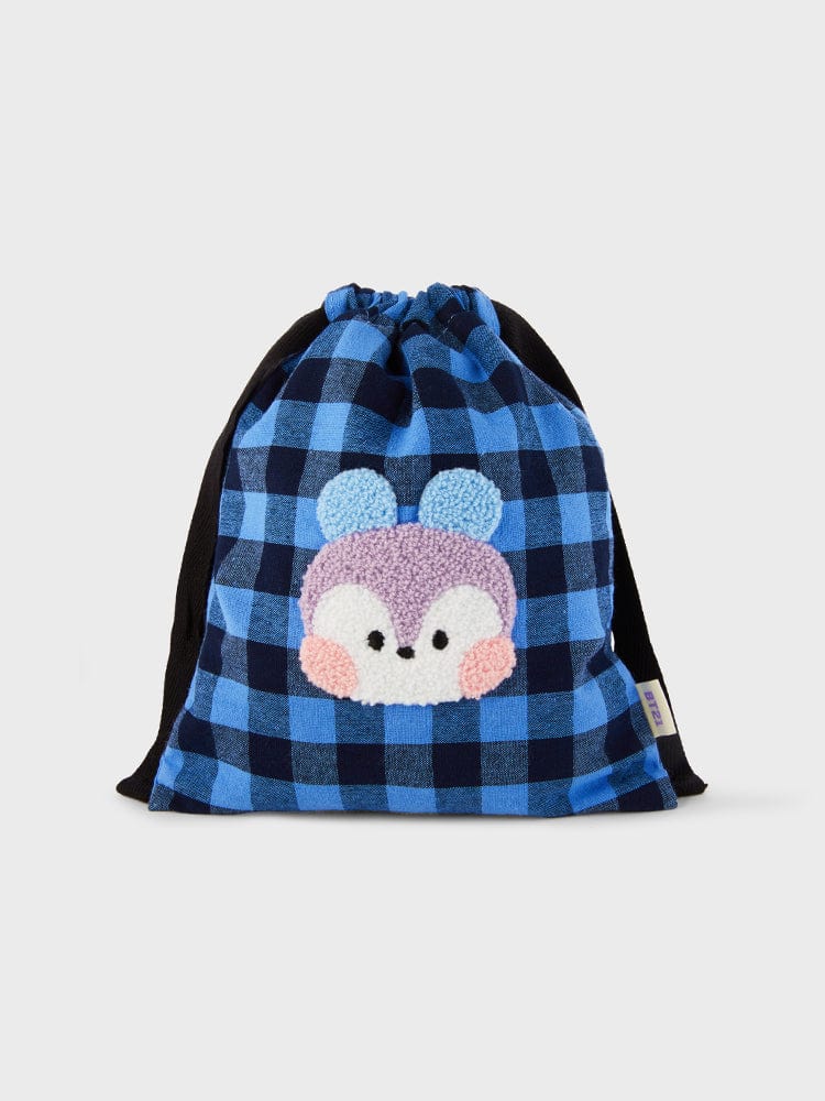 BT21 BAG 단품 BT21 MANG 미니니 베이직 체크 스트링 파우치