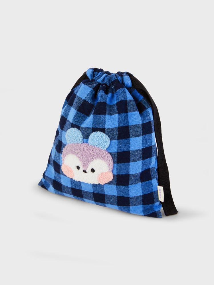 BT21 BAG 단품 BT21 MANG 미니니 베이직 체크 스트링 파우치