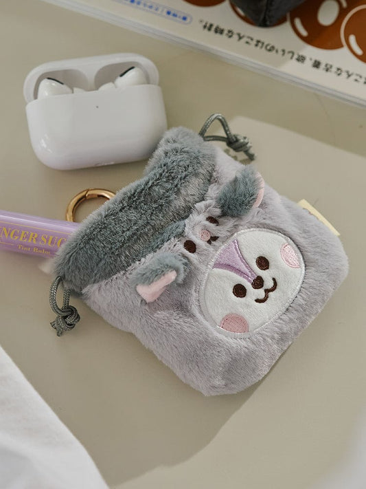 BT21 BAG 단품 BT21 MANG BABY 플러피 스트링 미니 백참 파우치