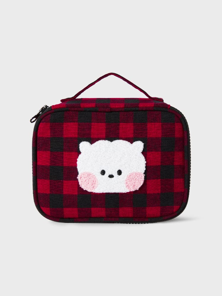 BT21 BAG 단품 BT21 RJ 미니니 베이직 체크 파우치