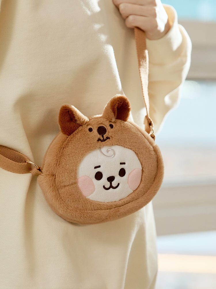 BT21 BAG 단품 BT21 RJ BABY 플러피 얼굴 인형 크로스백