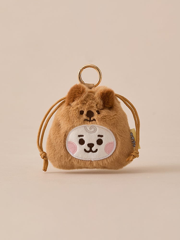 BT21 BAG 단품 BT21 RJ BABY 플러피 스트링 미니 백참 파우치