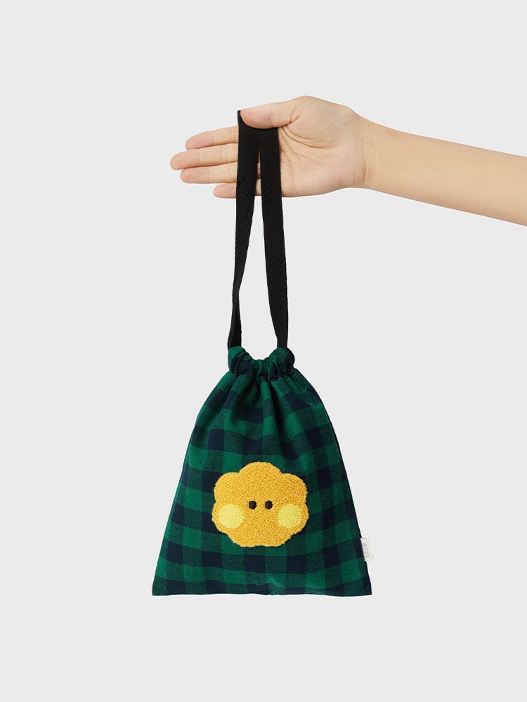 BT21 BAG 단품 BT21 SHOOKY 미니니 베이직 체크 스트링 파우치