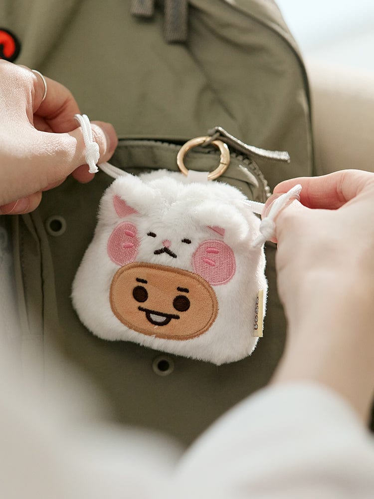 BT21 BAG 단품 BT21 SHOOKY BABY 플러피 스트링 미니 백참 파우치