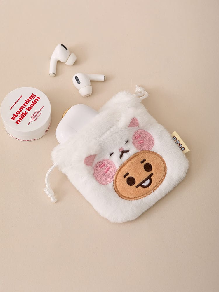 BT21 BAG 단품 BT21 SHOOKY BABY 플러피 스트링 미니 백참 파우치