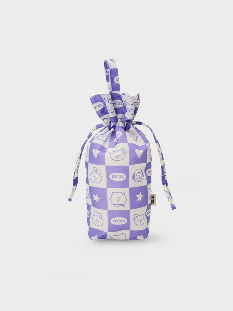 BT21 BAG PURPLE 라인프렌즈 BT21 2023 F/W Travel ACC 퍼플 리유저블 보틀백