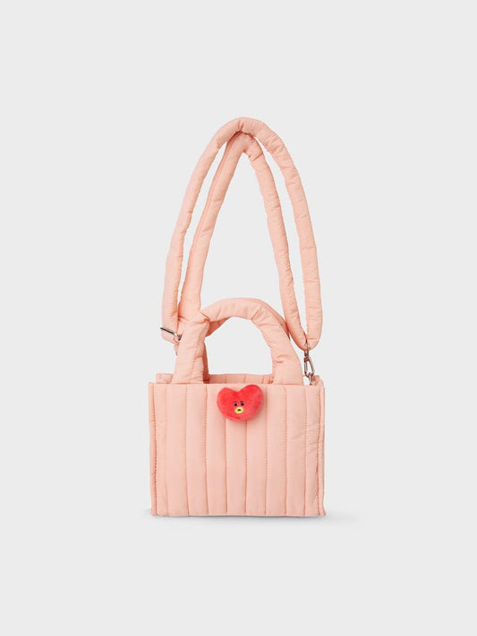 BT21 TATA QUILTED BAG WITH FACE PLUSH BADGE WINTER EDITION
