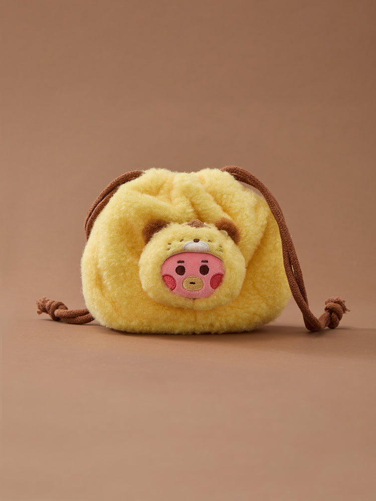 BT21 BEAUTY/ACC_ 타타 BT21 BABY 모어 플러피 얼굴 인형 스트링 파우치