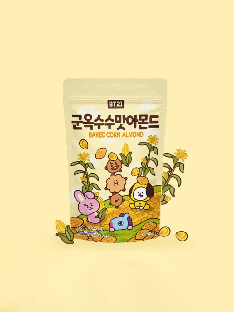 BT21 HOUSEHOLD 군옥수수맛 아몬드 BT21 바프 아몬드 (180g)