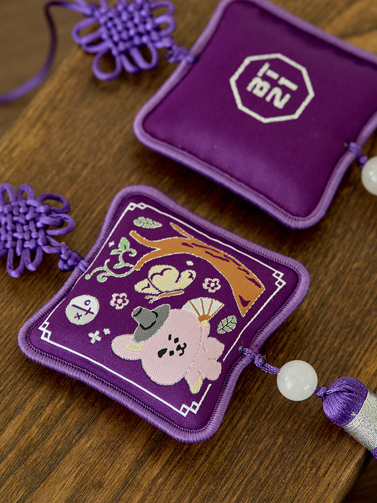 BT21 KEYRING_ 단품 BT21 COOKY 프리미엄 K 에디션 자수 테슬 키링