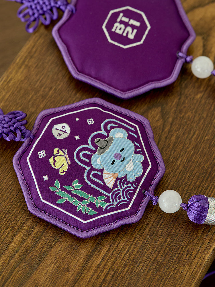 BT21 KEYRING_ 단품 BT21 KOYA 프리미엄 K 에디션 자수 테슬 키링