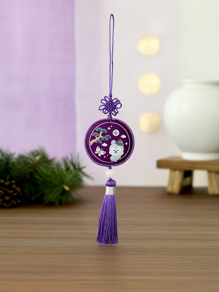 BT21 KEYRING_ 단품 BT21 MANG 프리미엄 K 에디션 자수 테슬 키링