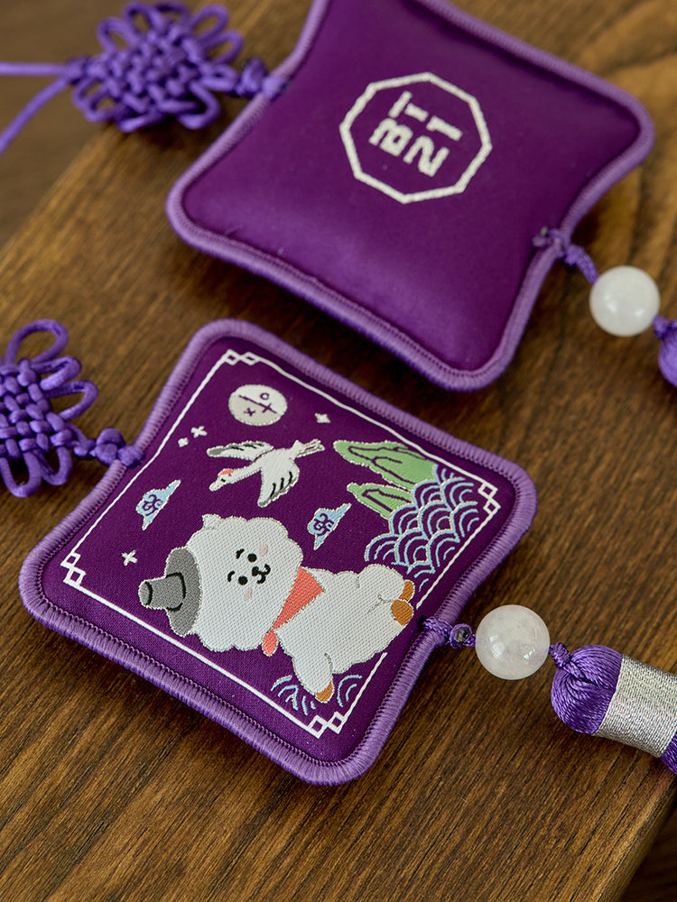 BT21 KEYRING_ 단품 BT21 RJ 프리미엄 K 에디션 자수 테슬 키링