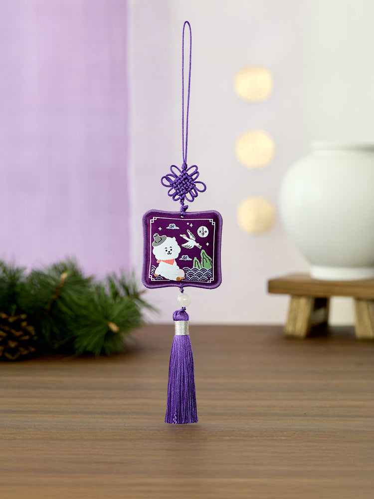 BT21 KEYRING_ 단품 BT21 RJ 프리미엄 K 에디션 자수 테슬 키링