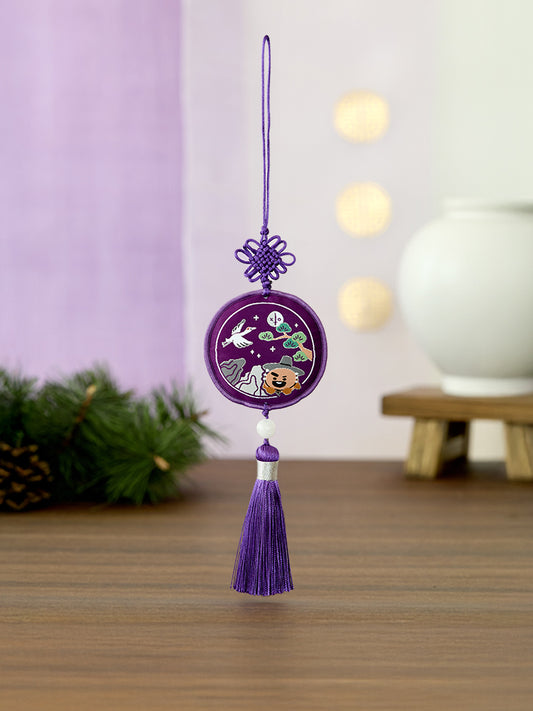 BT21 KEYRING_ 단품 BT21 SHOOKY 프리미엄 K 에디션 자수 테슬 키링