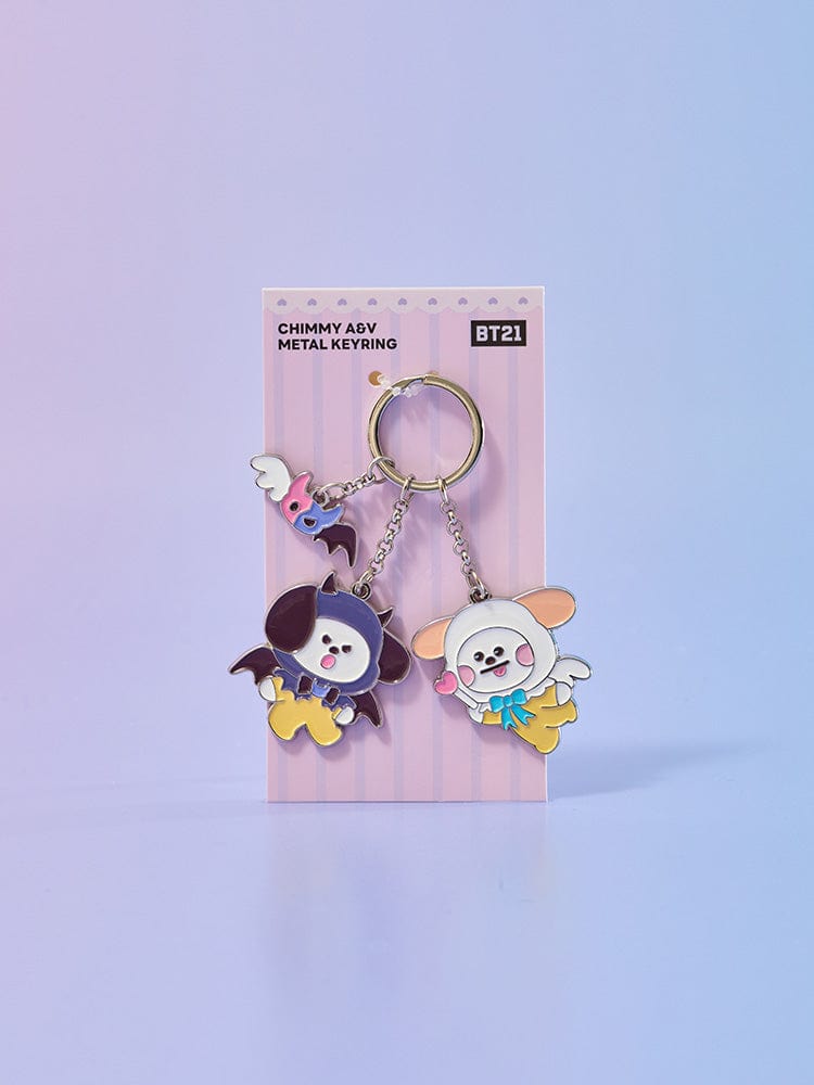 BT21 KEYRING 단품 BT21 CHIMMY 앤젤 앤 빌런 메탈 키링